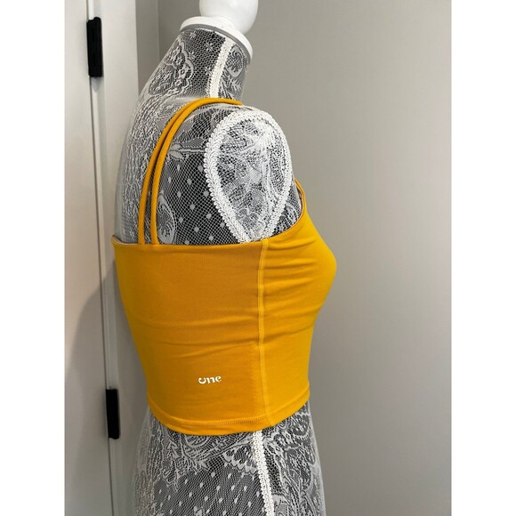 ONE Clothing Crop Top Athletic top Women’s size Small S Golden Yellow - Picture 4 of 7